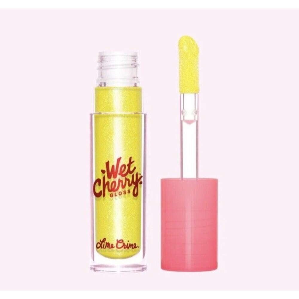 Lime Crime Wet Cherry Gloss - Fluorescent Cherry New Lip Gloss Sparkle Yellow